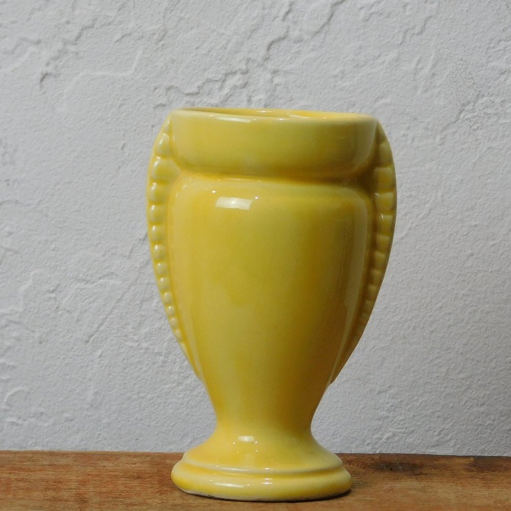 MCM Vintage Yellow USA Pottery